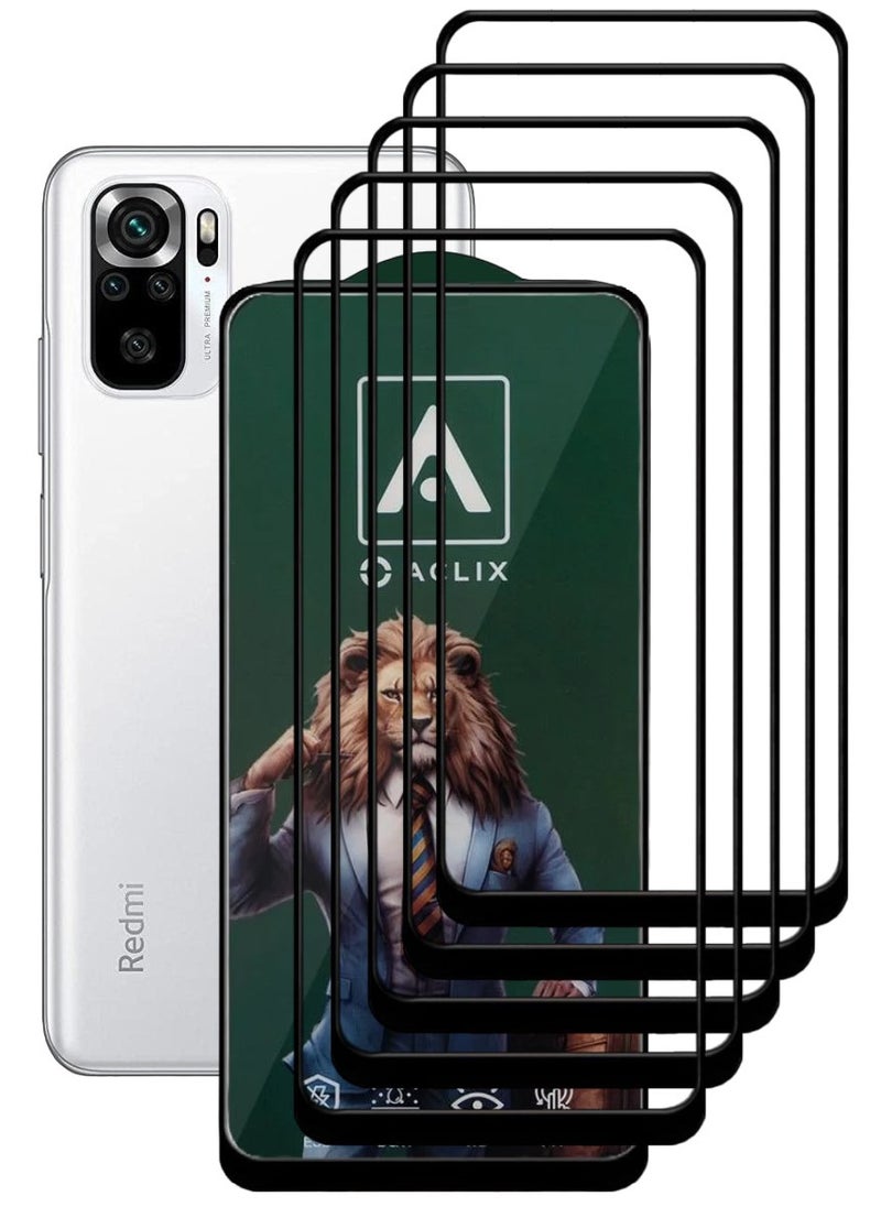 ACLIX 5 Pieces Antistatic ESD Dustproof Premium Quality High Definition Tempered Glass Screen Protector Designed For Xiaomi Redmi Note  10 - Image 1