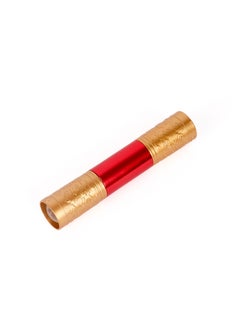LUSTER A small, elegant rechargeable flashlight, 3 lighting modes, with a hanger and a storage box, red/gold.  - Image 1