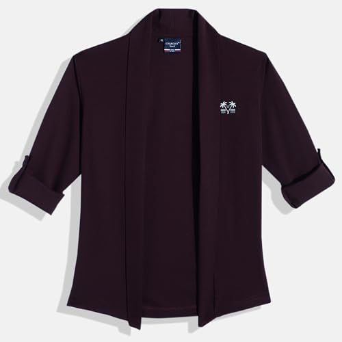 CAVIO Boys Full Sleeves Solid Shrug with T-Shirt Maroon - Image 4