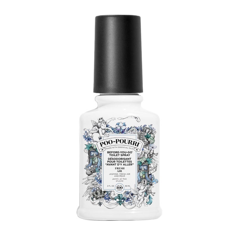 Poo-Pourri بخاخ المرحاض بو-بورري قبل أن تذهب، هواء منعش، 2 أونصة سائلة - ياسمين، هواء منعش ونعناع 2 أونصة سائلة (عبوة من 1) - Image 1