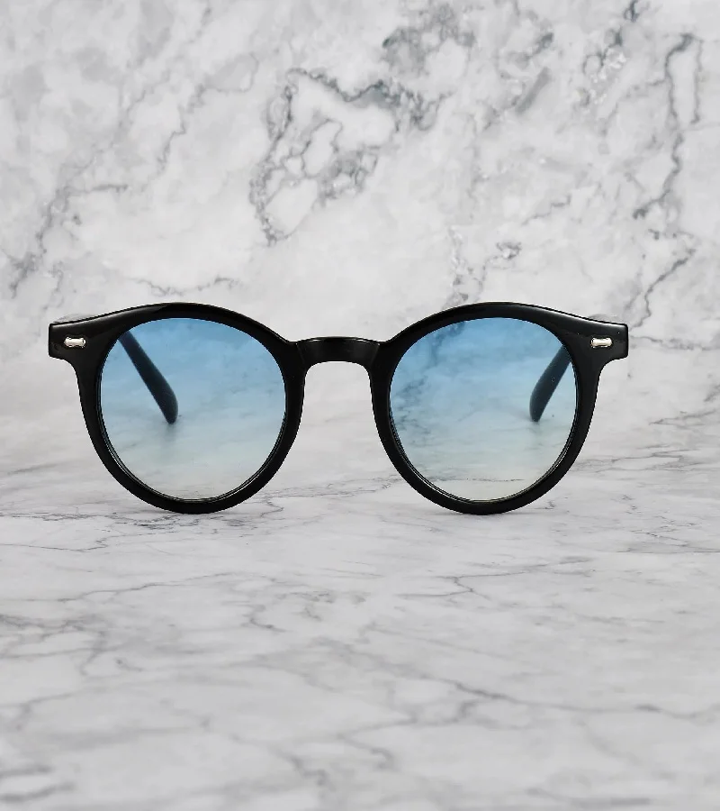 Explicit Poets Explicit Poets Unisex JAMES Black - Gradient Blue Stylish Sunglasses, 4EP17