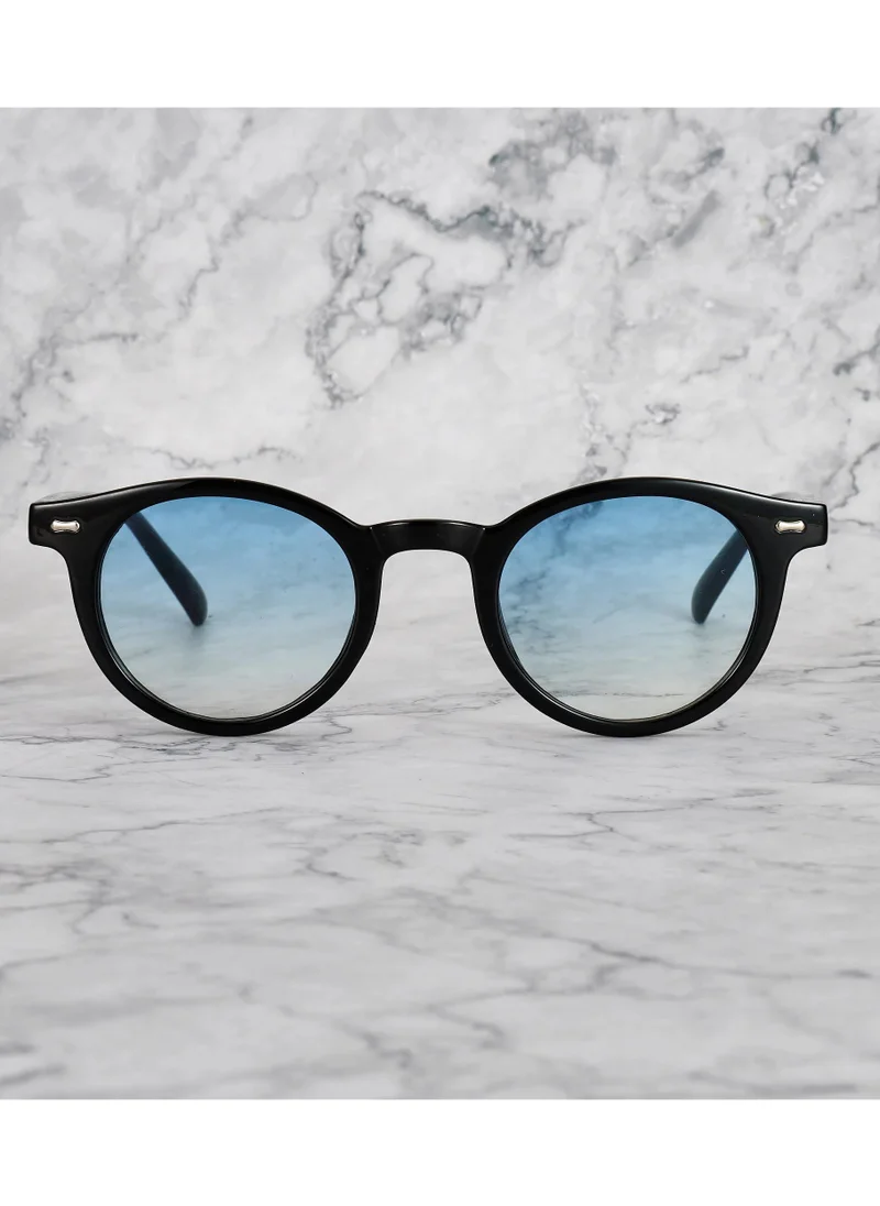 الشعراء الصريحون Explicit Poets Unisex JAMES Black - Gradient Blue Stylish Sunglasses, 4EP17