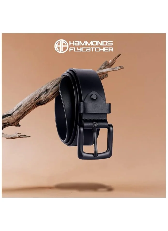 HAMMONDS FLYCATCHER Genuine Leather Belt for Men - Adjustable Waistband up to 46 Inches Belt for Jeans & Dress Pants - 1.5" Width - Zinc Casted Buckle - Formal & Casual Wear