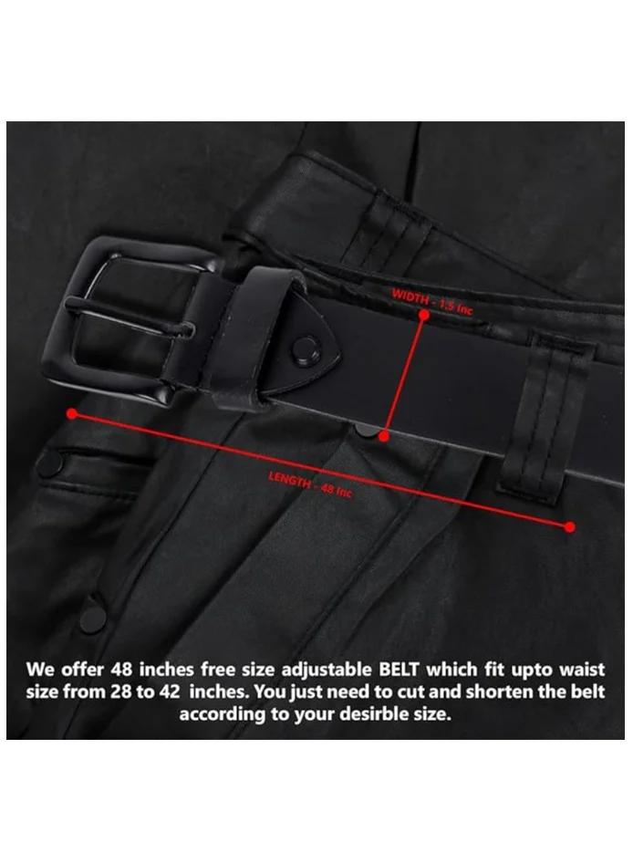 HAMMONDS FLYCATCHER  Genuine Leather Belt for Men - Adjustable Waistband up to 46 Inches Belt for Jeans & Dress Pants - 1.5\" Width - Zinc Casted Buckle - Formal & Casual Wear  | Best Price UAE