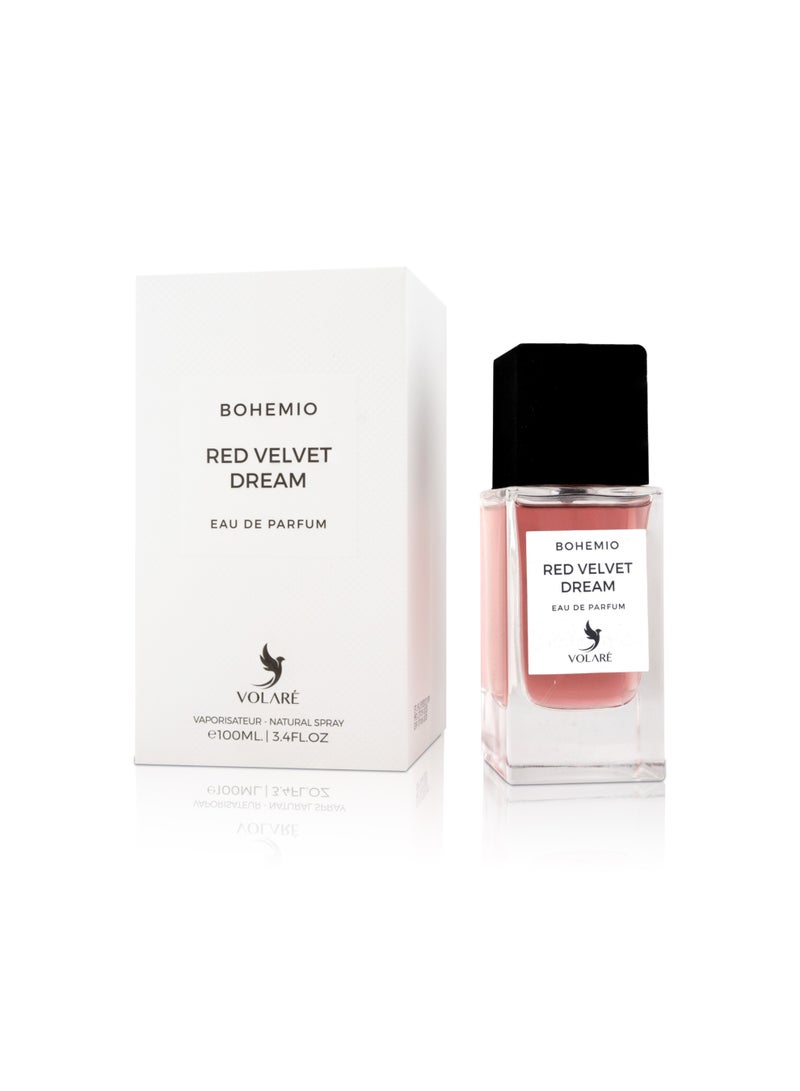 VOLARE Bohemio Red Velvet Dream Eau De Parfum 100ml (Unisex) | Amber Vanilla / Oriental Vanilla - Image 1