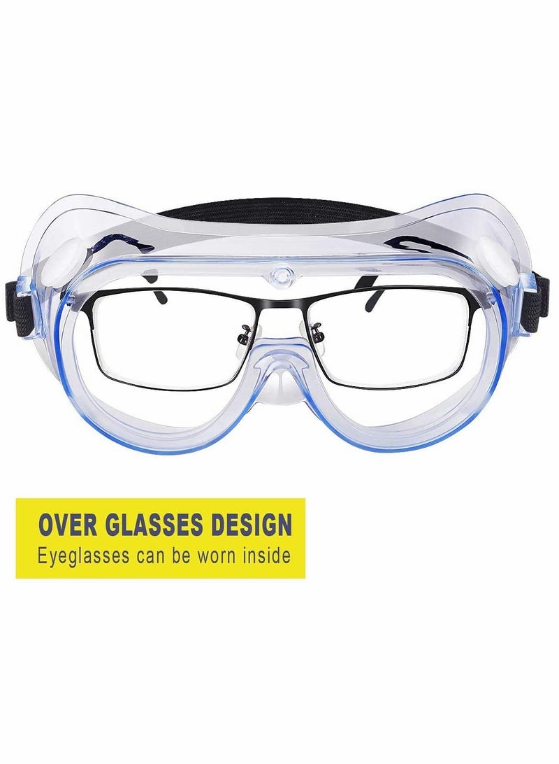5-Pack Clear Safety Goggles - Protective Eye Glasses for Construction and Work Safety, Ideal for Eye Protection in Various Environments. - Image 2