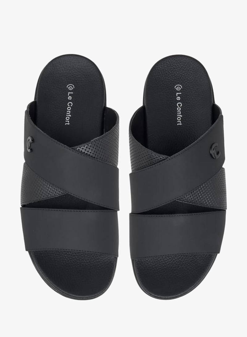 Le Confort Men's Textured Cross Strap Slip-On Sandals Ramadan Collection - Image 2