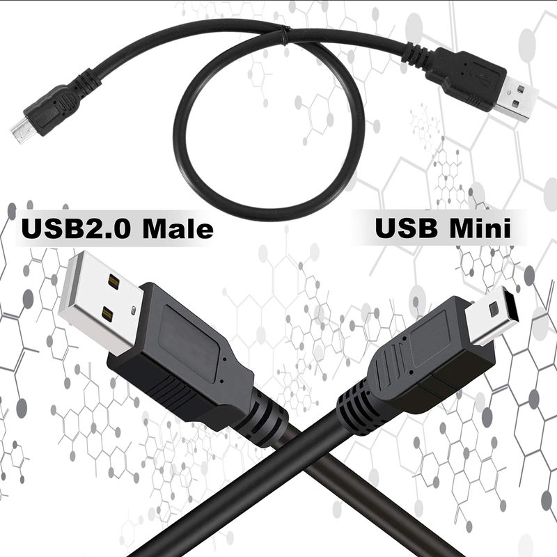 SaiTech IT 2 Pack USB 2.0 A to Mini 5 pin B Cable for External HDDS/Camera/Card Readers/MP3 Player-Black -35cm(1 feet) - Image 5