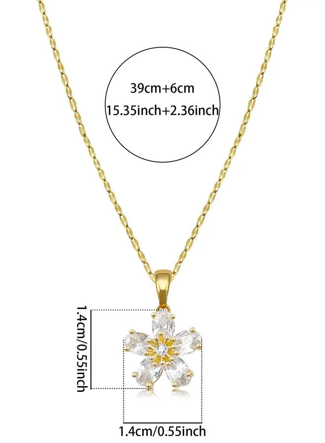 Take Two Floral Embellished Drop Necklace
