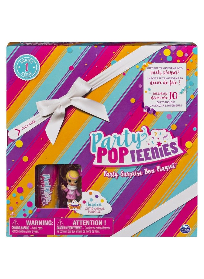 سبن ماستر مجموعة ألعاب صندوق مفاجآت الحفلات للحيوانات اللطيفة من بارتي بوبتينيز مع قصاصات ورقية، دمية صغيرة حصرية قابلة للتجميع وملحقاتها، للأعمار من 4 سنوات فما فوق - Image 1