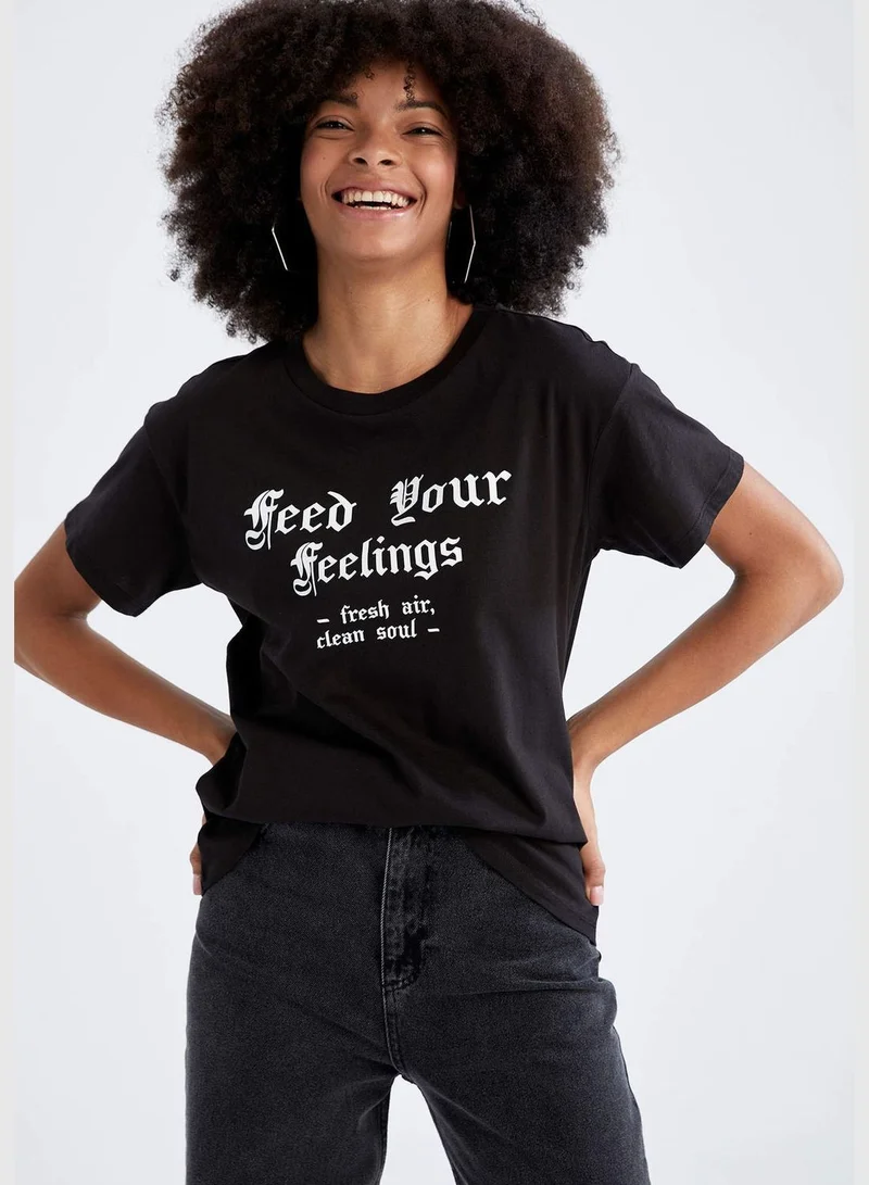 DeFacto Regular Fit Short Sleeve Printed T-Shirt