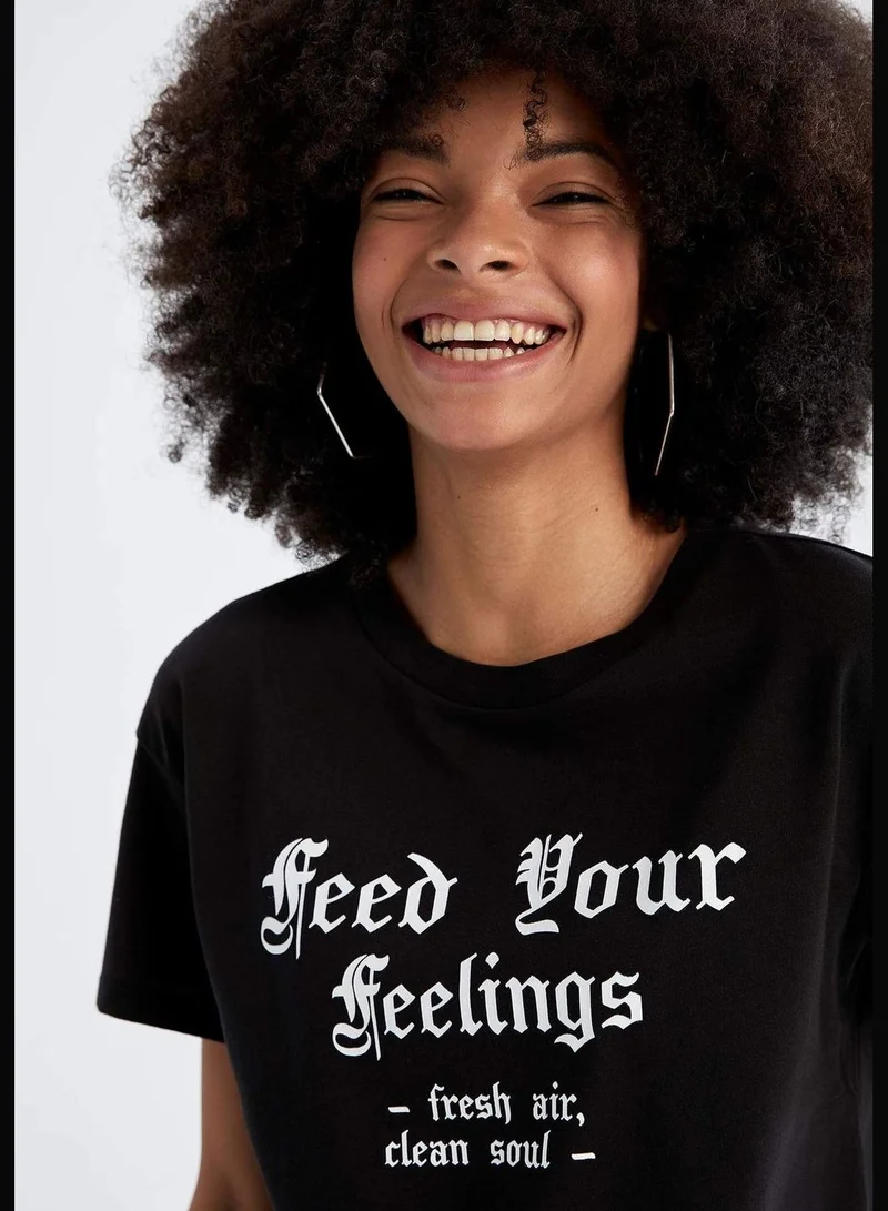 DeFacto Regular Fit Short Sleeve Printed T-Shirt