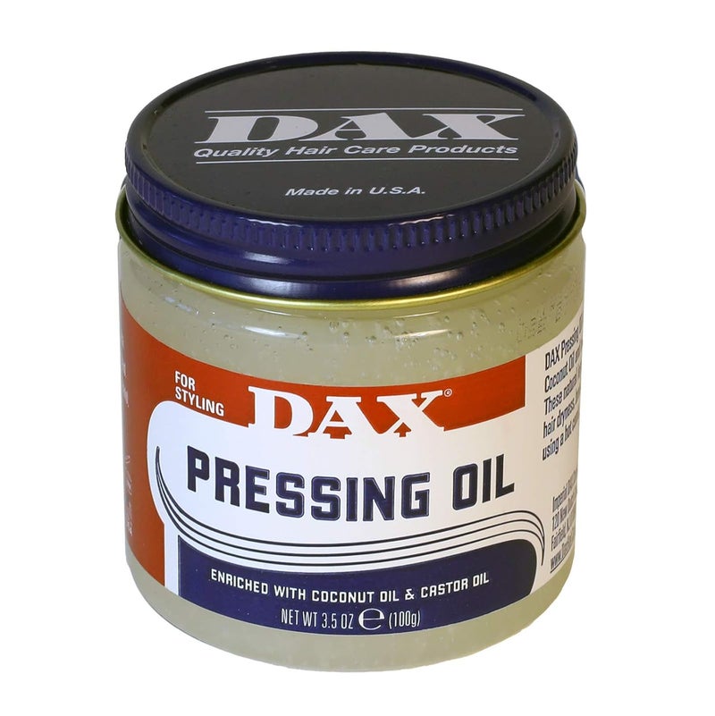 DAX Pressing Oil with Coconut and Castor Oil - 3.5 oz Jar for Hair Styling