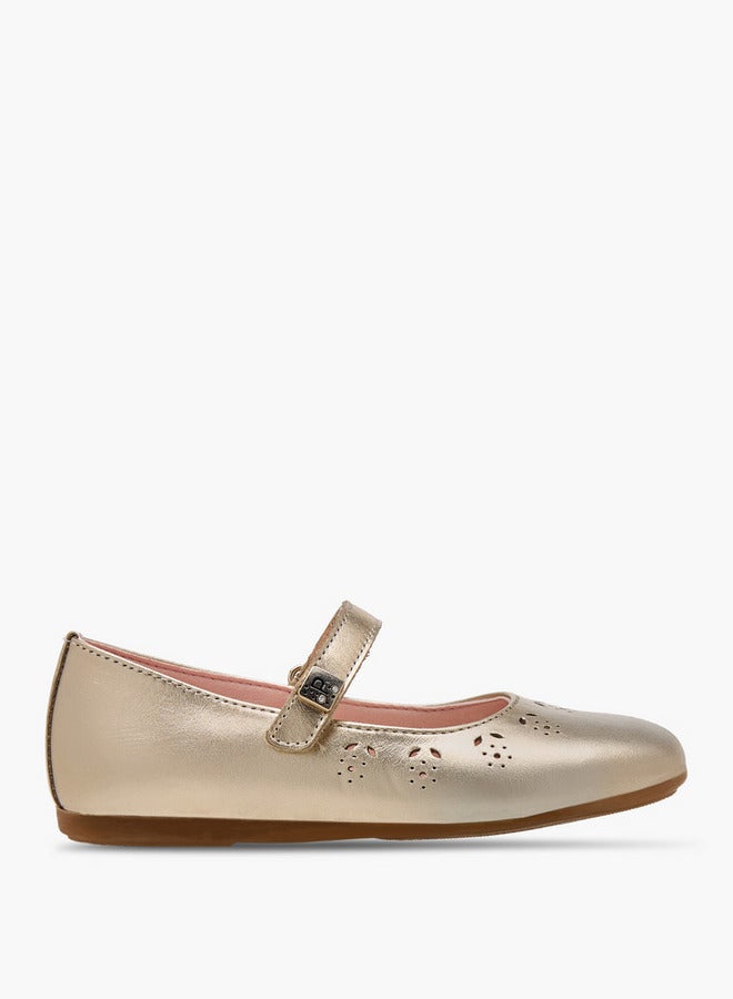 Pablosky Girls' Cut-Out Detail Mary Jane Shoes with Hook and Loop Closure  - Image 3