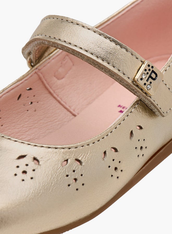 Pablosky Girls' Cut-Out Detail Mary Jane Shoes with Hook and Loop Closure  - Image 5