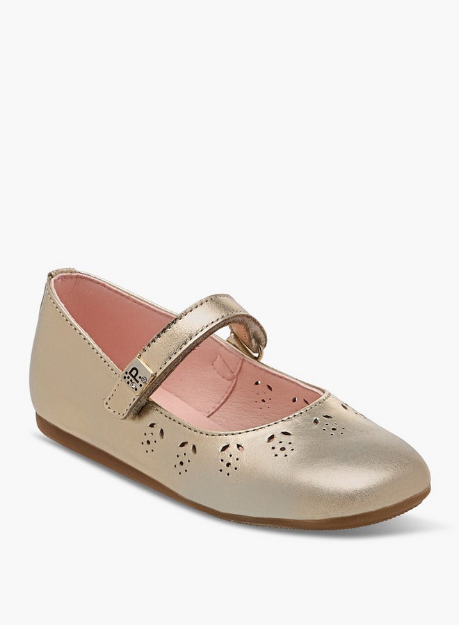 Pablosky Girls' Cut-Out Detail Mary Jane Shoes with Hook and Loop Closure  - Image 2