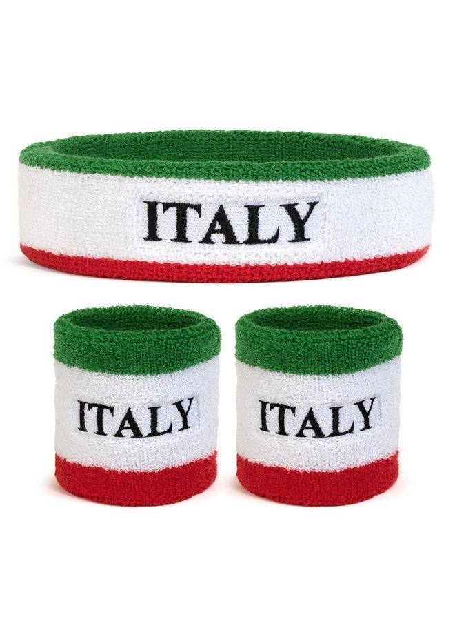 Italy Headband & Wristbands Set (Includes 2 Wrist & 1 Head Sweatband) - pzsku/Z89420EE013C168173BD7Z/45/_/1735214377/a2fef2f9-da96-4674-a333-234f2db36154