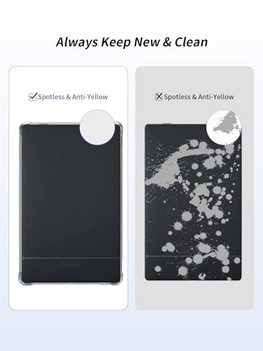 WUNIAK Clear Case for Onyx BOOX GO 6 The 6" ePaper Reader 2024,Thin Slim Lightweight Scratch Proof,Durable Protection Silicone Rubber TPU Cover (Clear). - Image 4