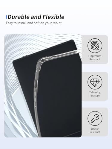 WUNIAK Clear Case for Onyx BOOX GO 6 The 6" ePaper Reader 2024,Thin Slim Lightweight Scratch Proof,Durable Protection Silicone Rubber TPU Cover (Clear). - Image 2
