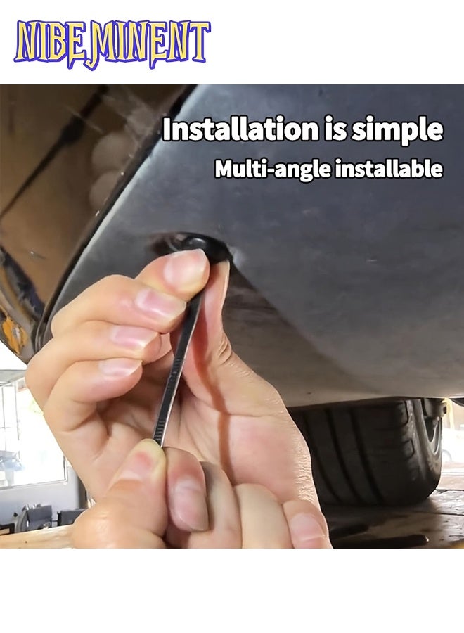 NIBEMINENT 100pcs Heavy-Duty Self-Locking Nylon Cable Ties with Black Plastic Zipper Pulls - High-Strength UV-Resistant Fasteners for Car Repair, Home, Office & Outdoor Use - Multi-Purpose Organizing Tools - Image 2