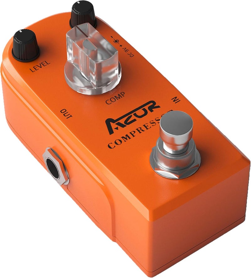 Azor Compressor Guitar Effect Pedal Ultimate Comp Pedal Compression Effect Pure Analog for Electric Guitar and Bass True Bypass - Image 1
