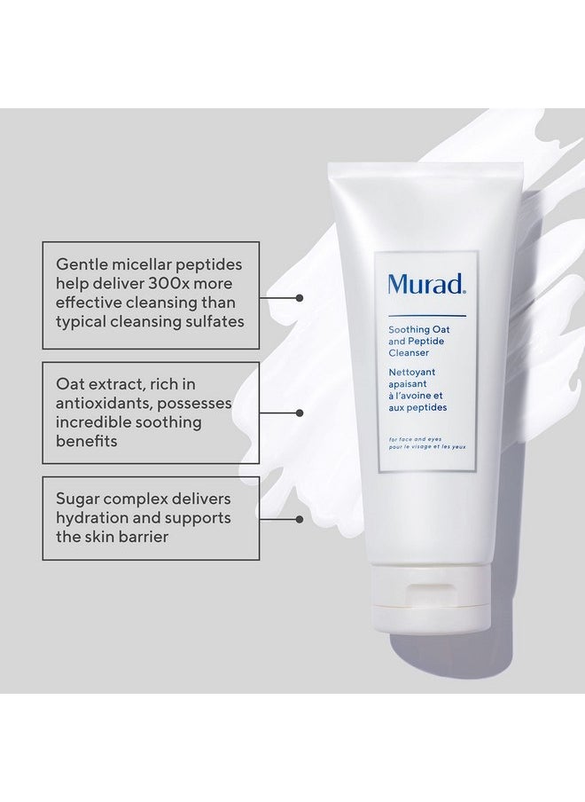 Murad Murad Eczema Control Soothing Oat and Peptide Cleanser - Gentle Face Cleanser for Sensitive Skin - Creamy, Hydrating Facial Skin Care Treatment - Relief from Dryness and Irritation, 6.75 Fl Oz  - Image 2