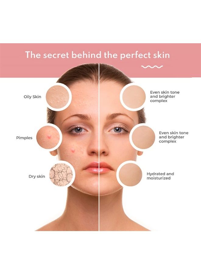 BRÜUN جلي ماسك جار أحمر ذهبي لحمض اللاكتيك AHA قناع الوجه القابل للإزالة | 23 أونصة سائلة مجموعة سبا من جل ماسك مرطب - Image 5