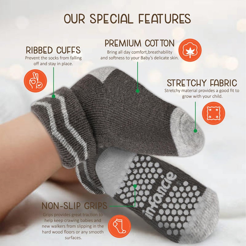 infancie Baby Socks 12 Pairs â€“ Soft And Comfortable Baby Boys Sock 6-12 Months, Premium Baby Socks Boy, Gift For Little Boys - Image 3