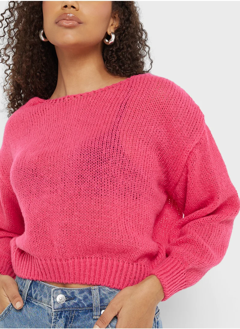 جينجر Light Weight Fine Knit Sweater