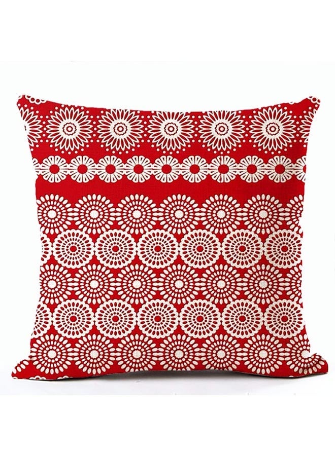 NIBEMINENT Decorative Tribal Print Cushion Cover Red 45x45cm