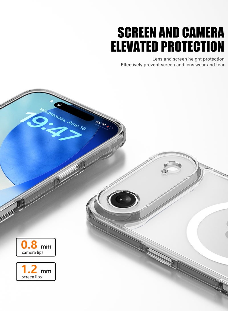 كلبور جراب iPhone Air، [حماية كاملة للكاميرا] [متوافق مع Magsafe]، مضاد للاصفرار ومضاد للخدش، جرابات شفافة متينة مقاومة للصدمات لهاتف iPhone Air - Image 2