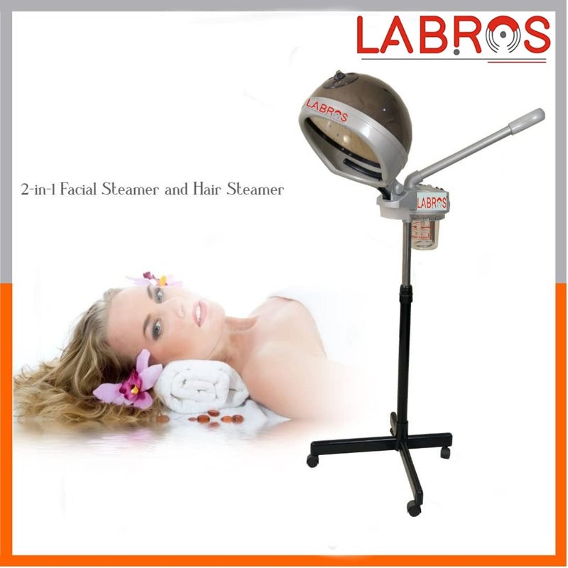 LABROS SPA Skin Care Salon Beauty Barber Equipment 2in1 Facial Steamer and Hair Steamer - Image 3