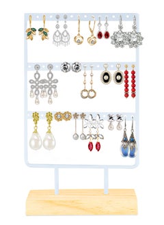 AC&L AC&L Jewelry Organizer Earning Holder with 36 Holes, Jewelry Display Stand For Earrings and Jewelry, Aesthetic Ear Stud Hanger, Gift For Women Girls (White)  - Image 1