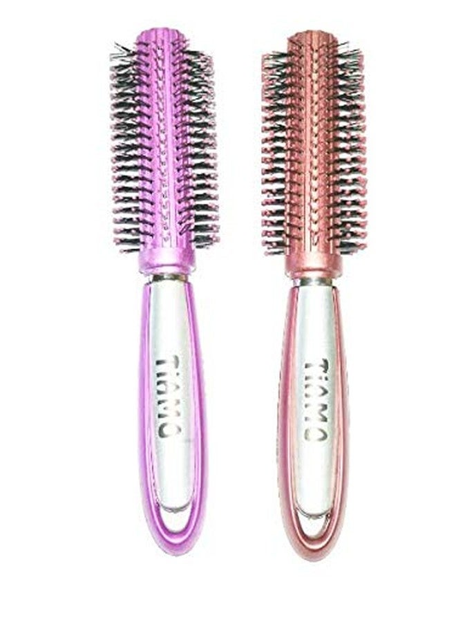 Tiamo PLASTIC ROUND HAIRBRUSH SET OF 2 FOR DAILY HAIR STYLING - Image 2