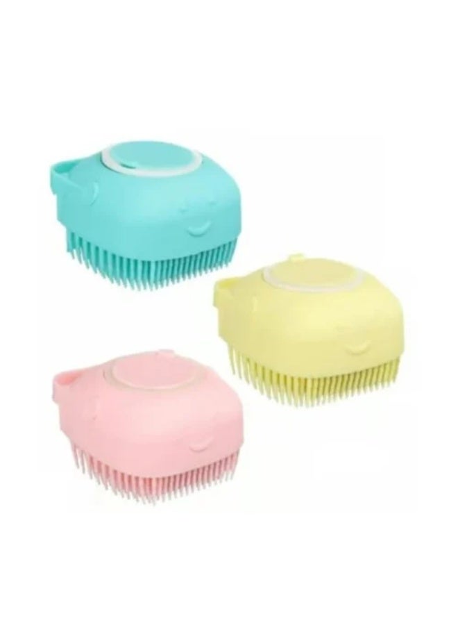 Silicone Body Brush Shower Scrubber With Shower Gel Dispenser Function Soft Bath Massage Exfoliating Cleaning - Image 4