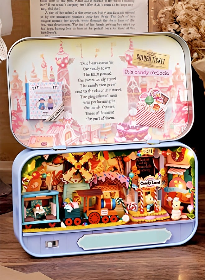 Dollhouse Miniature with Furniture,DIY Dollhouse Kit Mini Iron Box Theater,1:24 Scale Creative Room Best Birthday Gift for Adult Lover Girl Friend Birthday Gift (Q02)  - Image 2