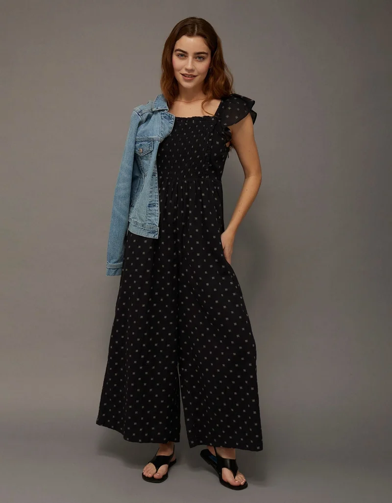 American Eagle AE Smocked Jumpsuit