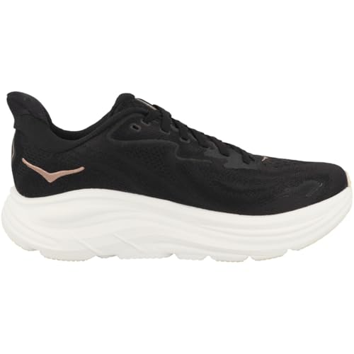 Hoka Women's Clifton 10 Sneaker, Black/Rose Gold, 8 - Image 3