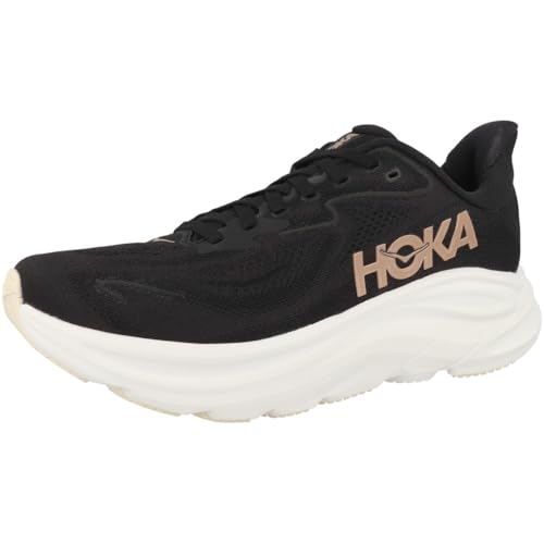Hoka Women's Clifton 10 Sneaker, Black/Rose Gold, 8 - Image 4