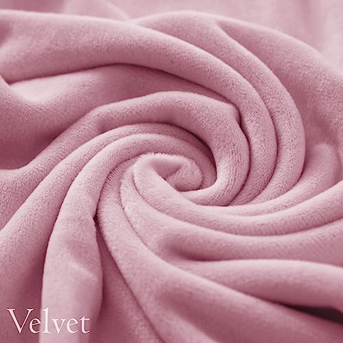 HOKIPO 200 GSM Premium Velvet Series Chair Covers Set of 4, Pink (AR-4735-PNK*4) - Image 4