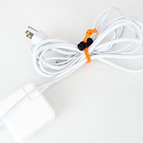 Foto&Tech Multipurpose Extra Thick Elastic Cable Tie And Organizer  Adjustable Cable Strap Toggle Tie  Reusable Tangle Tamer  Cable Management For Cord And Cable (16Cm  10 Bk+10 Or+10 Red) - Image 3
