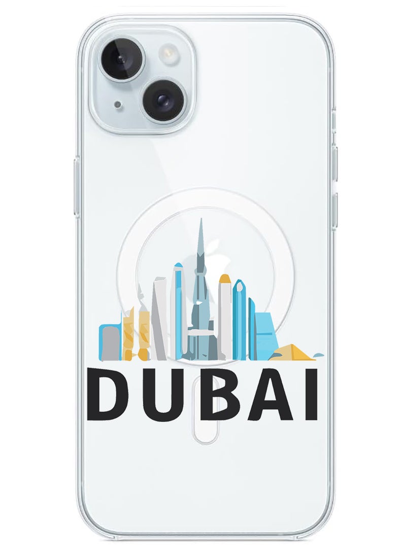 Theodor حافظة مغناطيسية لجهاز آيفون 15 بحجم 6.1 بوصة متوافقة مع شحن ماج سيف اللاسلكي، غلاف هاتف مقاوم للصدمات، دبي أسود - Image 1