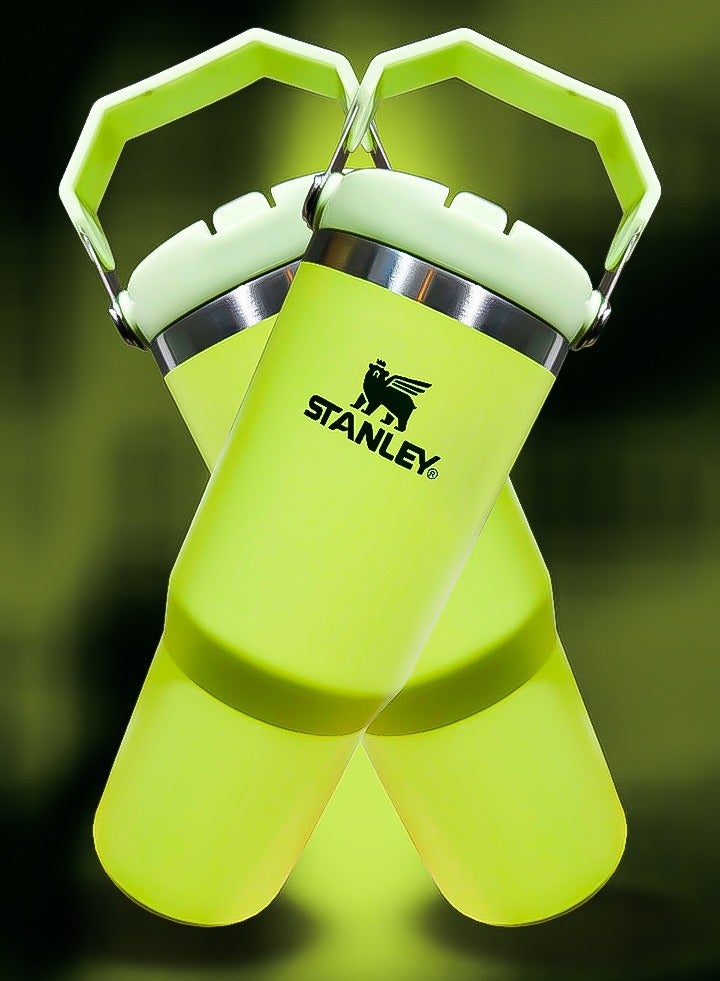 ستانلي Stanley 30oz Tumbler Stainless Steel Travel Mug with Reusable Straw BPA Free Eco Friendly and Dishwasher Safe Leakproof FlowState Lid Double Wall Insulation Keeps Drinks Hot for 16 Hours and Cold for 24 Hours Slim Base Fits Most Car Cup Holders Rugged Ergonomic Handle Ideal for Travel Work and Outdoor Activities  - Image 2