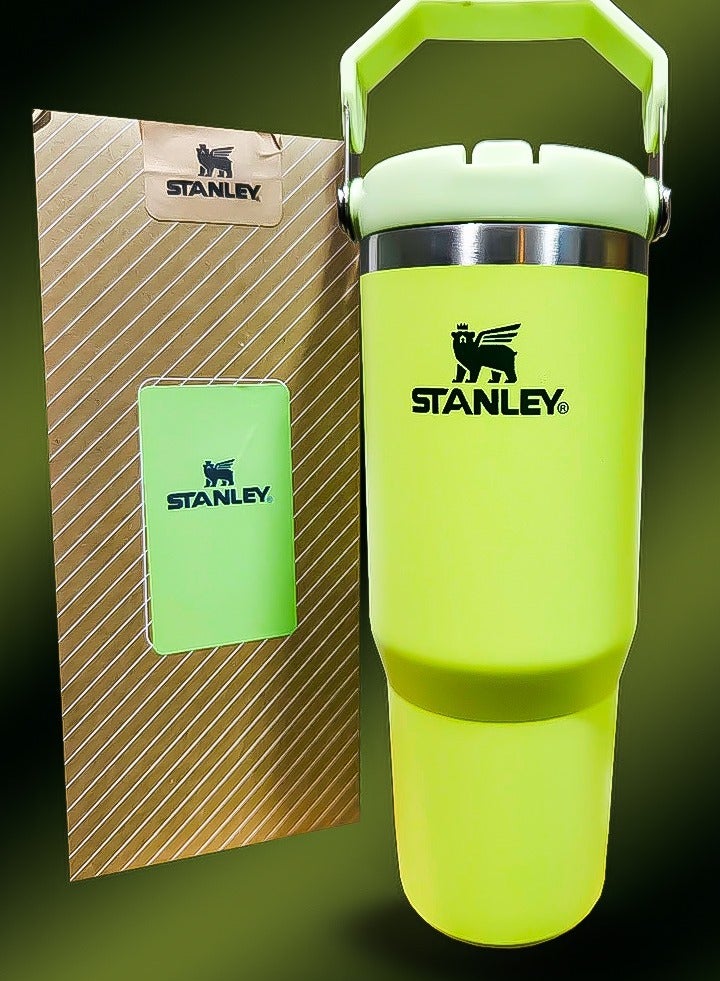ستانلي Stanley 30oz Tumbler Stainless Steel Travel Mug with Reusable Straw BPA Free Eco Friendly and Dishwasher Safe Leakproof FlowState Lid Double Wall Insulation Keeps Drinks Hot for 16 Hours and Cold for 24 Hours Slim Base Fits Most Car Cup Holders Rugged Ergonomic Handle Ideal for Travel Work and Outdoor Activities  - Image 3