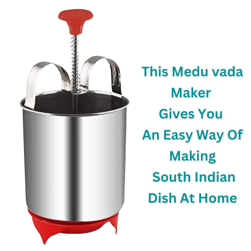 BBD kitchen shop Perfectly Shaped and Crispy Mendu Vada Maker The Ultimate Medu Vada Maker Machine Medu Vada and Donut Maker Stainless Steel for Homemade Stainless Steel 1000 watts - Image 3