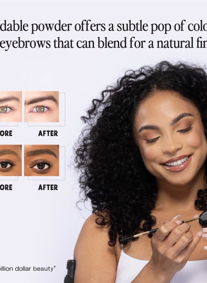 Billion Dollar Brows Eyebrow Powder in Taupe – Achieve Fuller, Fluffier Brows with Buildable Coverage, Velvet-Smooth Formula, Cruelty-Free & Vegan for a Natural, Soft Finish - Image 4