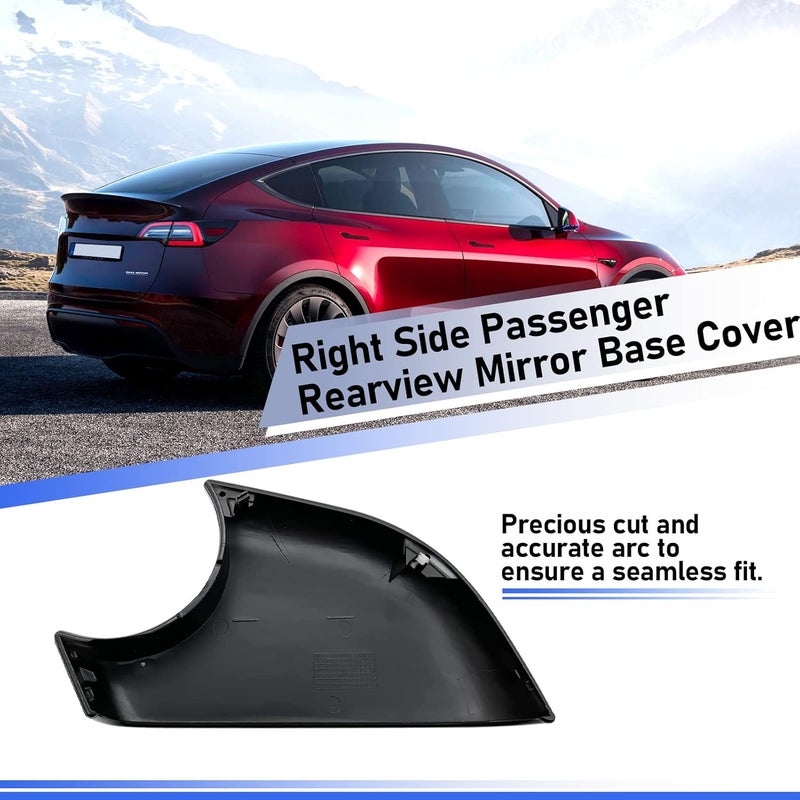 Jaronx Compatible With Tesla Model 3 Mirror Bottom Cover 2017-2024, Right Passenger Rearview Mirror Lower Base Cover, Side Mirror Base Cover Replacement For Tesla Model 3 Wing Mirror Repair(Right) Durable versatile substance - Image 4