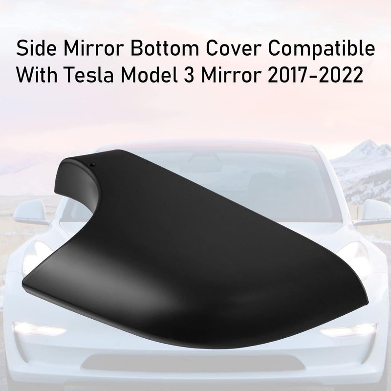 Jaronx Compatible With Tesla Model 3 Mirror Bottom Cover 2017-2024, Right Passenger Rearview Mirror Lower Base Cover, Side Mirror Base Cover Replacement For Tesla Model 3 Wing Mirror Repair(Right) Durable versatile substance - Image 3