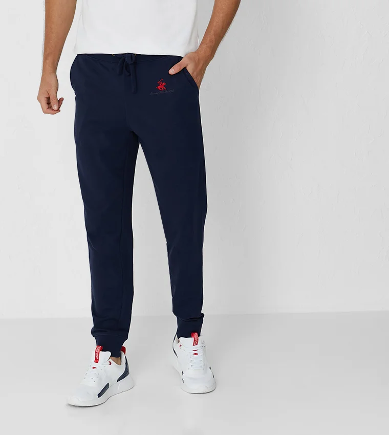 BEVERLY HILLS POLO CLUB Logo Embroidered Joggers