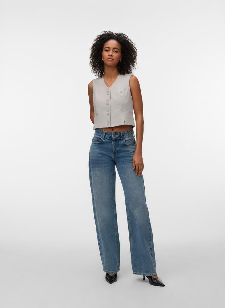 VERO MODA VMCASSIDY Sleeveless Slit Waistcoat - Image 4